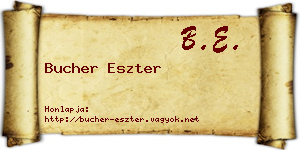 Bucher Eszter névjegykártya
