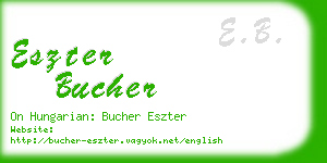 eszter bucher business card